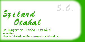 szilard otahal business card